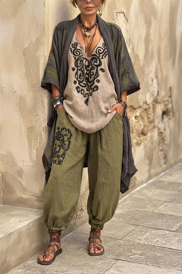 Relaxed Fit Boho Lounge & Resort 3-Piece Set