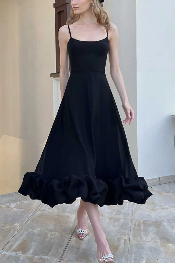 Ladies' camisole waist cinching charm multi-color banquet party MIDI skirt
