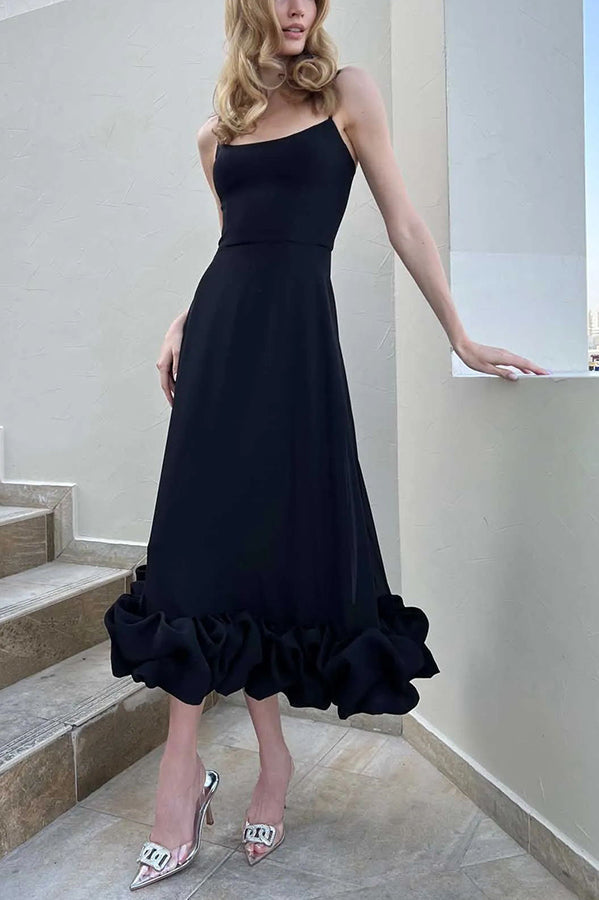 Ladies' camisole waist cinching charm multi-color banquet party MIDI skirt