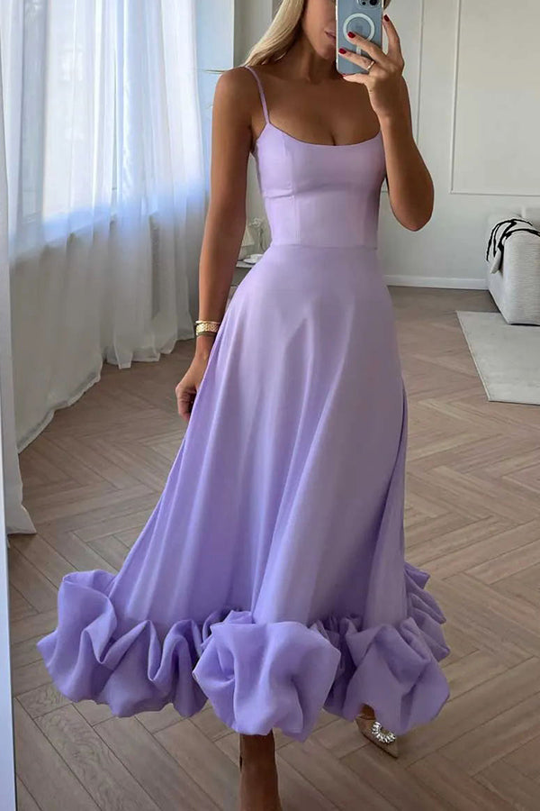 Ladies' camisole waist cinching charm multi-color banquet party MIDI skirt
