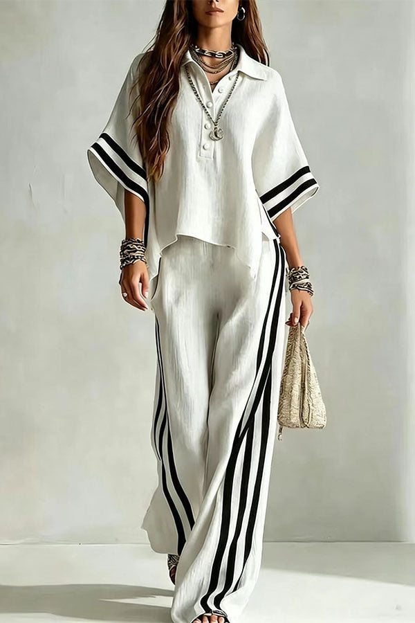 Striped Side-Panel Two-Piece Sets