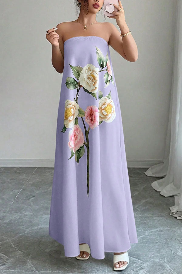 Florence Romantic Floral Tube Dress