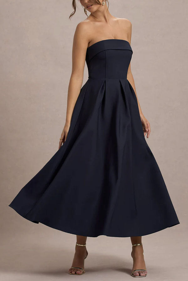 Celine Strapless Midi Dress