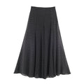 Seraphina Draped Bias-Cut Polka Dot Skirt