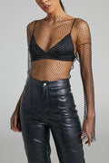 Best Layering Items Mesh Long Bell Sleeve Top