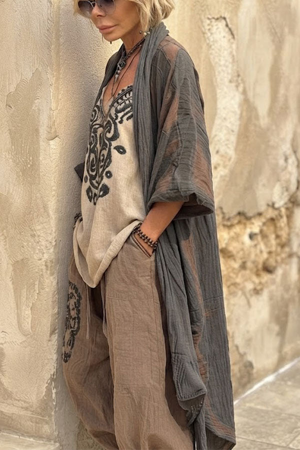 Relaxed Fit Boho Lounge & Resort 3-Piece Set