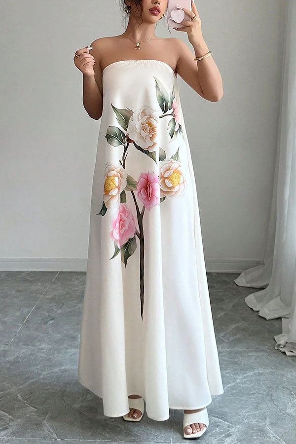 Florence Romantic Floral Tube Dress
