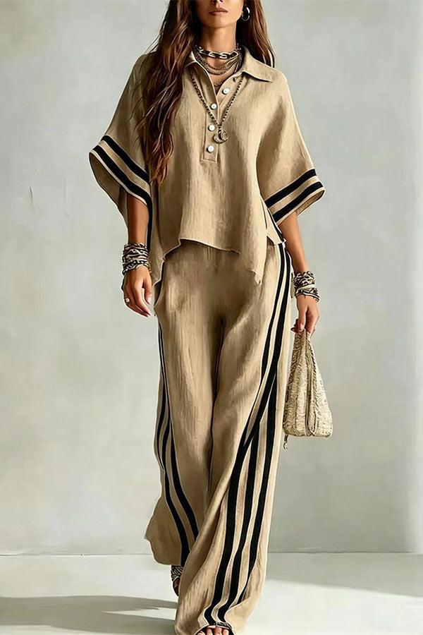 Striped Side-Panel Two-Piece Sets