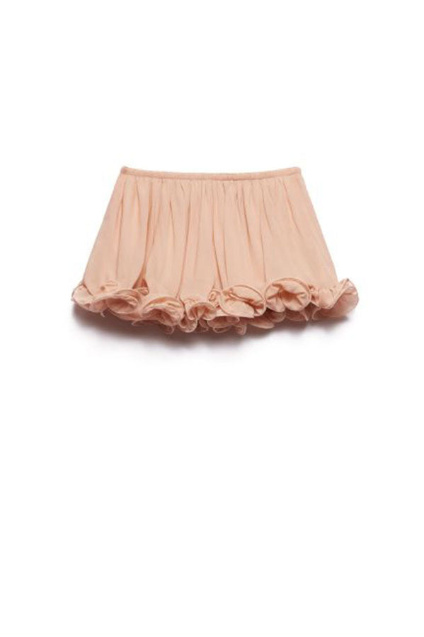 Romantic Drama Chiffon Wavy Ruffles Elastic Waist Loose Shorts